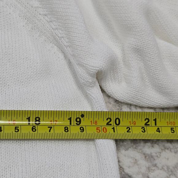 Escada White Knit Sweater Beaded Embellished Anchor Nautical Old Money Coastal - Picture 6 of 7